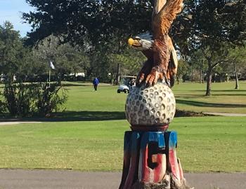 Mainlands Golf Course statue