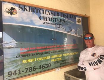 Skirtchaser Fishing Charters sign