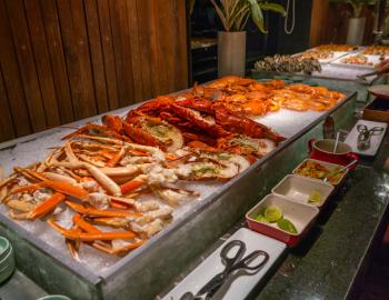 seafood display at restaurant